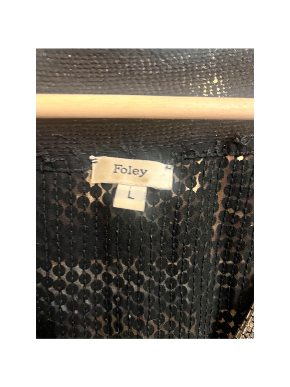 Foley L Black Sequin Silk V Neck Kaftan Dress Tunic Top cocktail formal disco. E - Picture 7 of 8